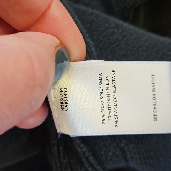 BCBGMAXAZRIA Dress Black Large ribbed high neck fabric is magic - Picture 5 of 6